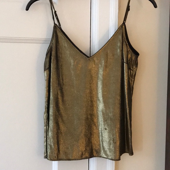 Frame Gold Velvet V-Neck Cami M/M - Picture 3 of 5